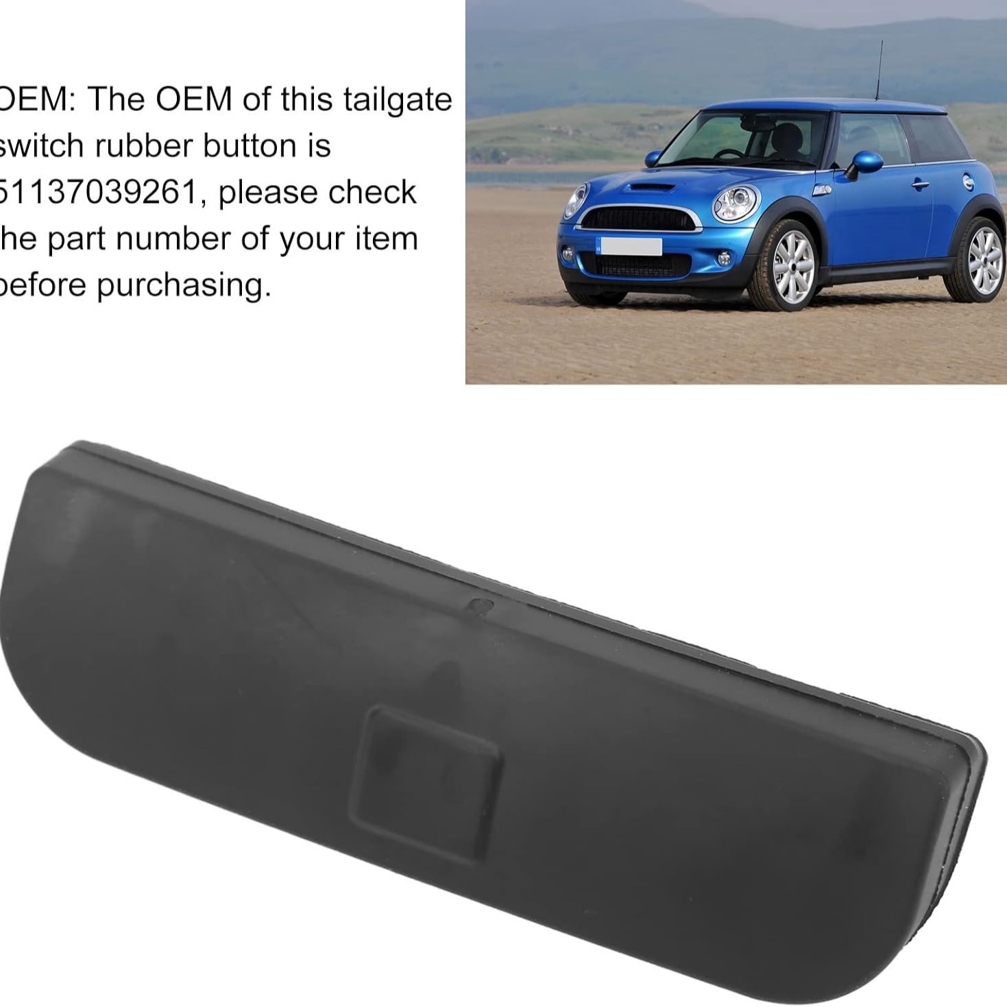 Passend Für Bmw Mini R50 R52 R53 R56 Türschalter Hinten, Gummiabdeckung, Griff 51137039261