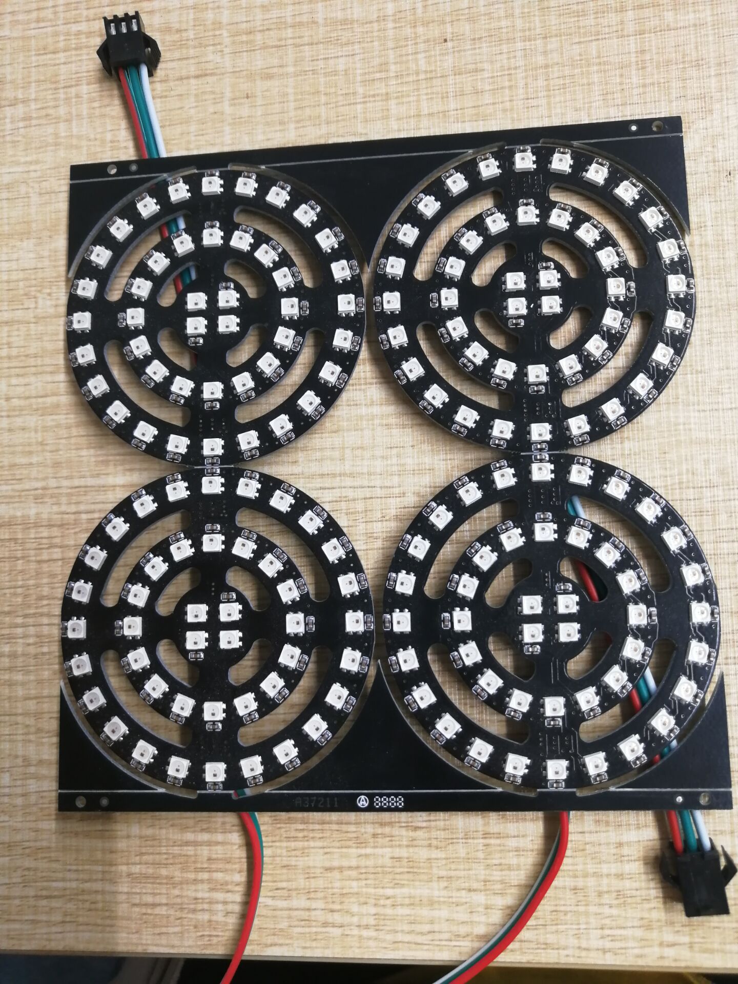 Rgb-regenbogen-ringlicht Sk6812 3535, 5 V, 44 Leds, Integrierter Schaltkreis, Einpunktsteuerung.