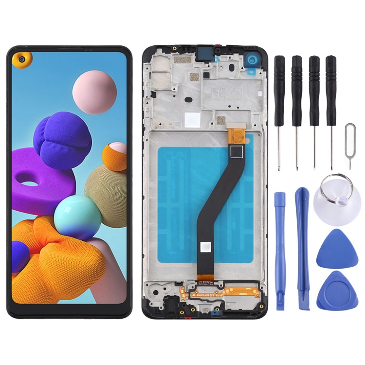 Kompatibel Mit Dem Samsung Galaxy A21 / Sm-a215 Lcd-touchscreen Mit Rahmen