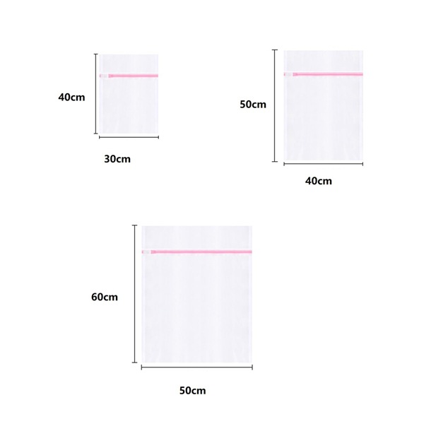 10 Größen: Medium Farben: Weiß + Rosa Material: Wäschebeutel Aus Polyester-netzgewebe, Für Unterwäsche.