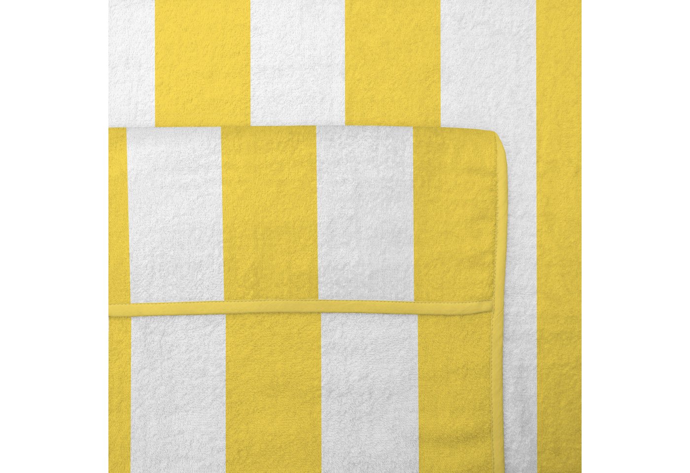 Handtuch Cassiss 200x75cm Gelb-weiß-gestreift