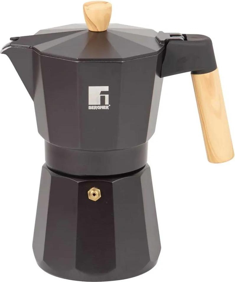 Kaffeemaschine Bergner Charcoal Aluminium 6 Tassen