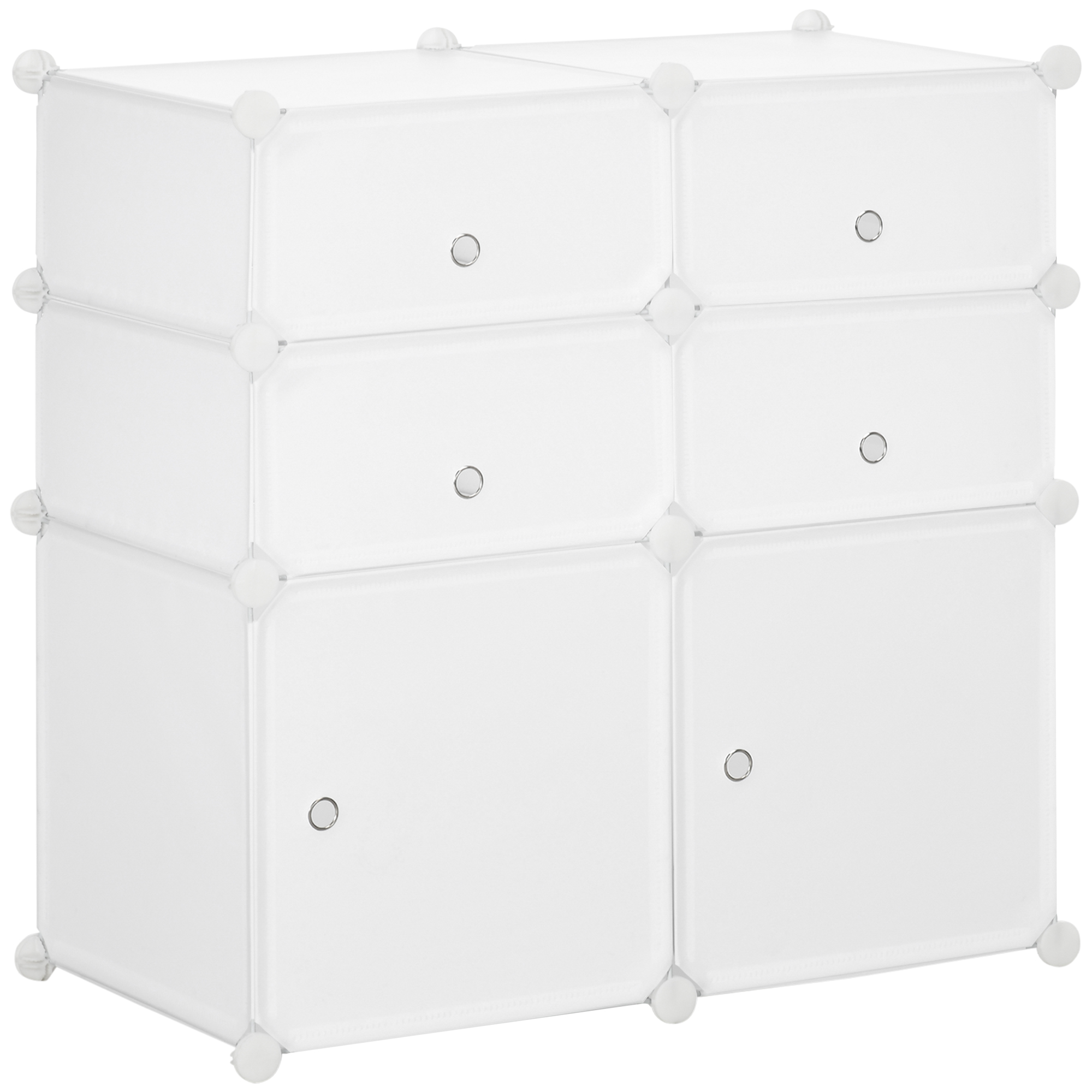 Schuhschrank, Regal Mit Aufbewahrungsboxen, Kleiderschrank, Kunststoff, Stahl, Weiß, 75 X 37 X 73 Cm