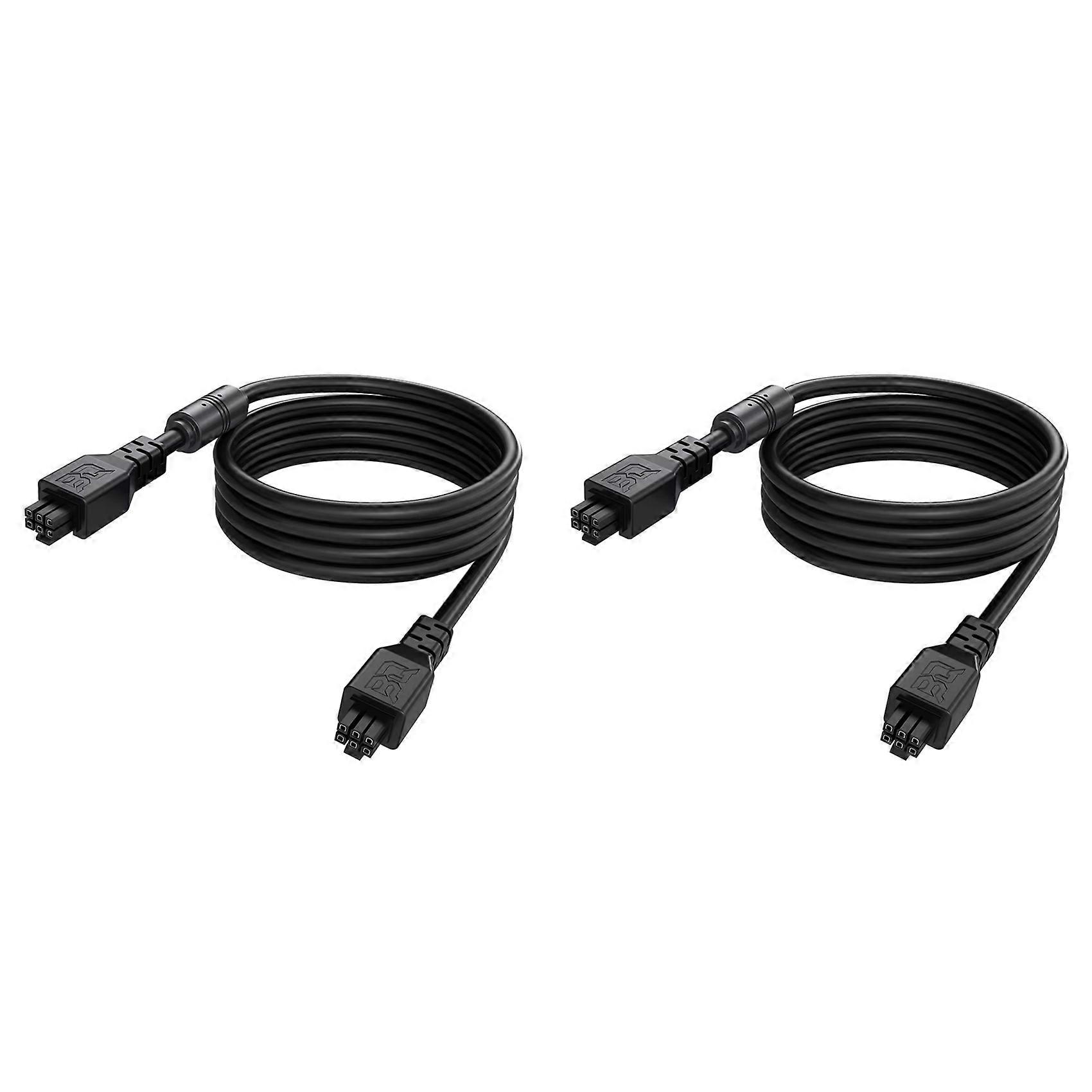 2x Biqu Ams Upgrades 6-poliges Panda Ams-kabel (stecker Auf Stecker) Mit Magnetring Für Bambu Lab P1p P1s X1c H2d A1 A1, 1500 Mm