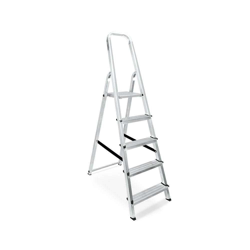 Brb Alu-bügelleiter, Tragkraft 150 Kg (silber, 5)