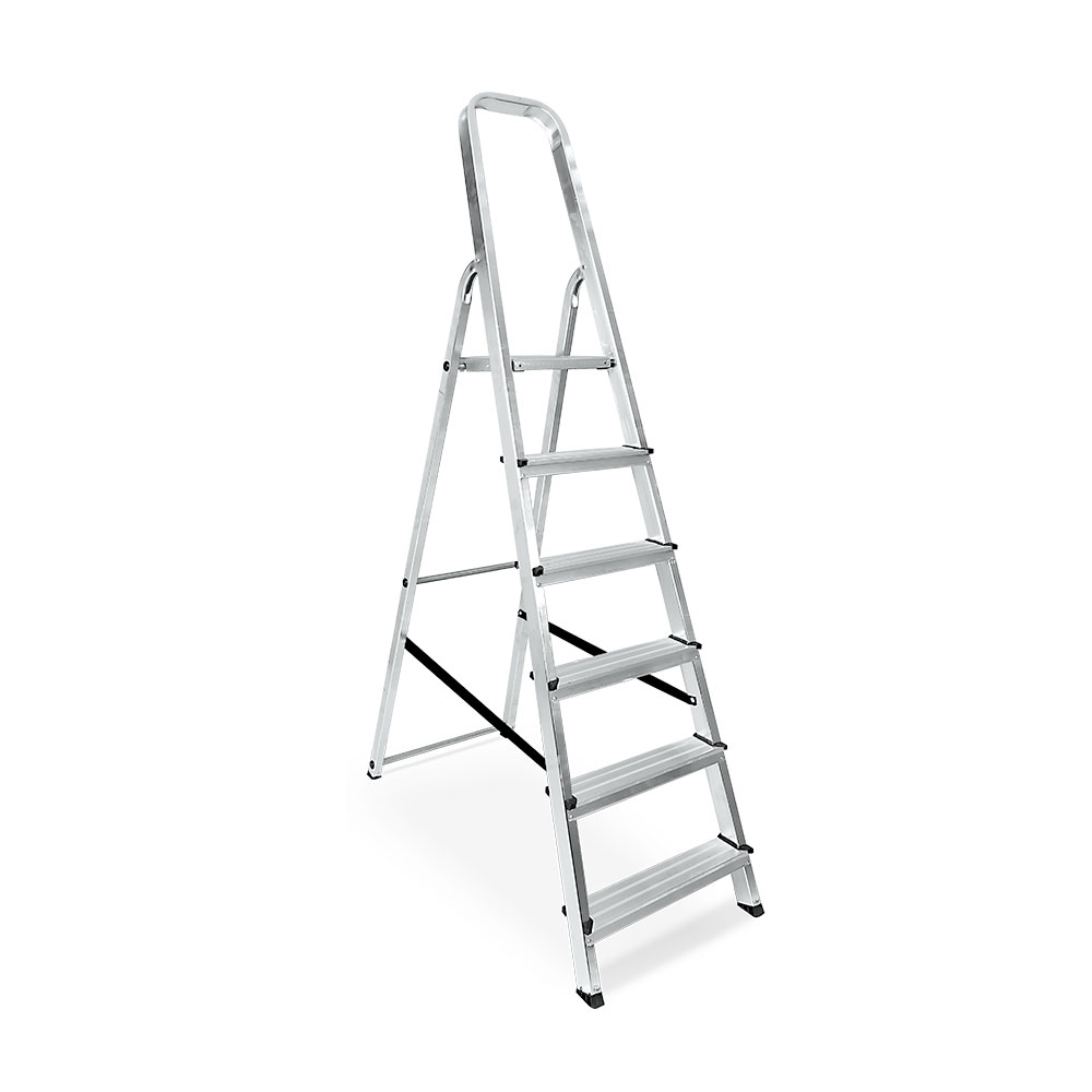 Brb Alu-bügelleiter, Tragkraft 150 Kg (silber, 6)