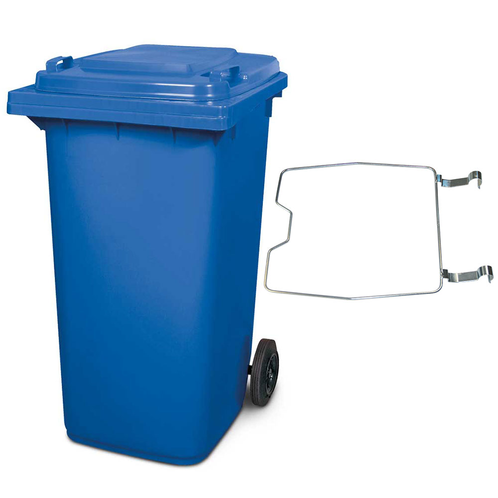 Brb Mülltonne Mgb 240 Liter, Mit Klemmring Für Müllsäcke (blau)