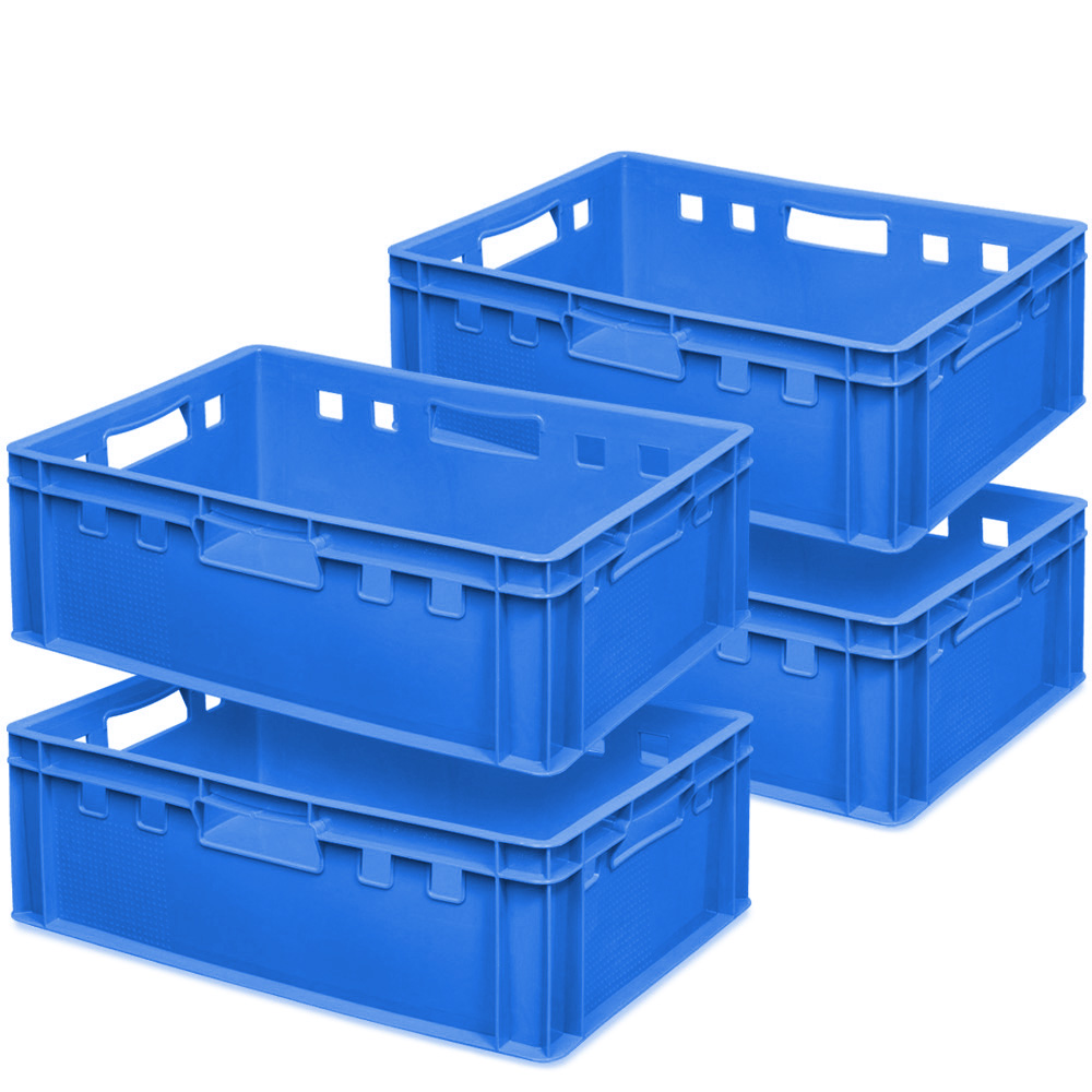 Brb 4x Fleischkasten E2, Lxbxh 600x400x200 Mm, Pe-hd, Lebensmittelecht (blau)