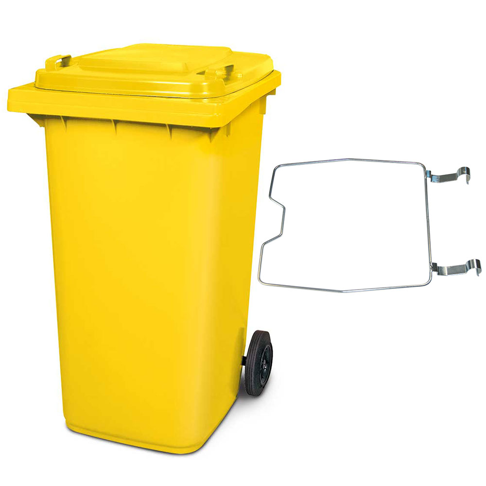 Brb Mülltonne Mgb 240 Liter, Mit Klemmring Für Müllsäcke (gelb)