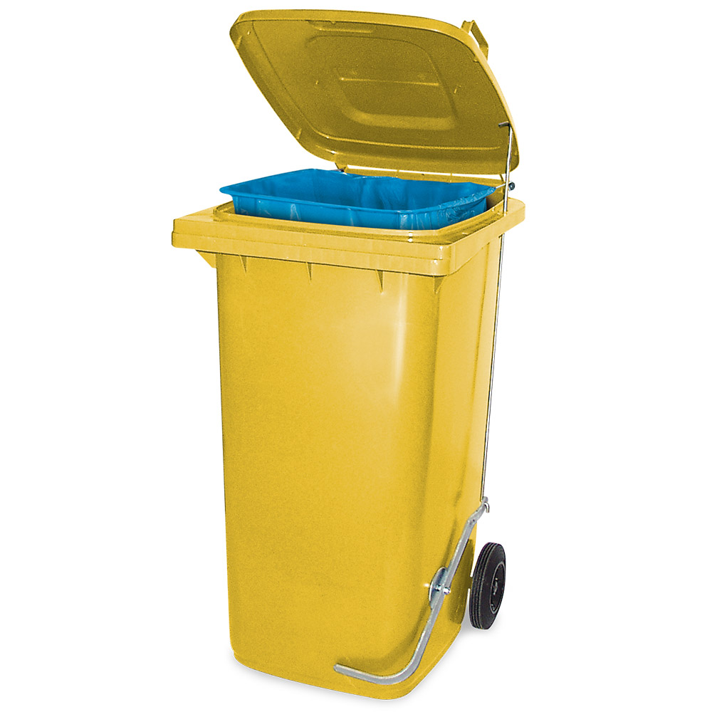 Brb Müllbehälter Mit Fußpedal U. Klemmring, 240 Liter (gelb)