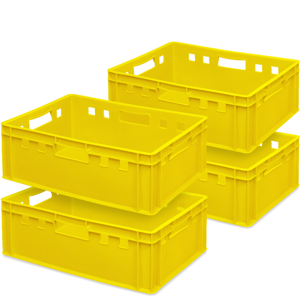 Brb 4x Fleischkasten E2, Lxbxh 600x400x200 Mm, Pe-hd, Lebensmittelecht (gelb)
