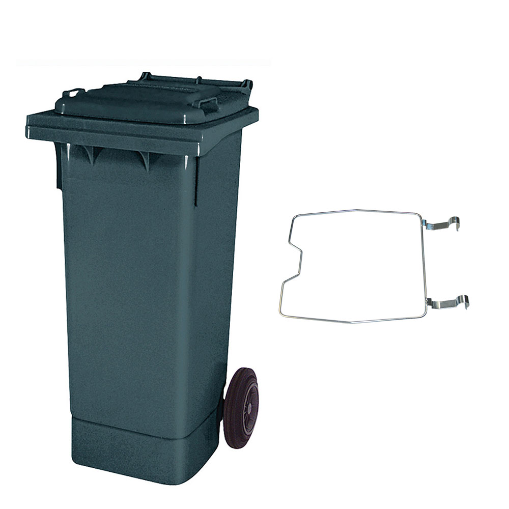 Brb Mülltonne Mgb 80 Liter, Mit Klemmring Für Müllsäcke (grau)