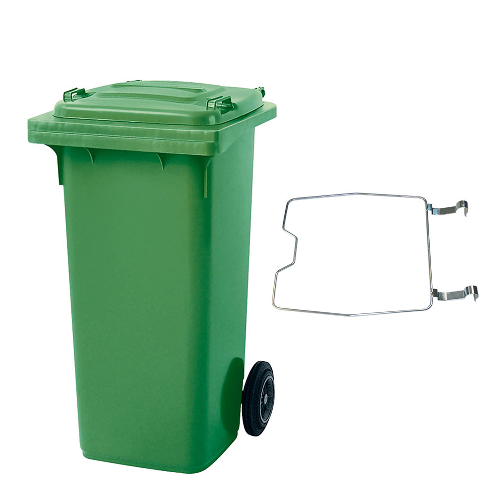 Brb Mülltonne Mgb 120 Liter, Mit Klemmring Für Müllsäcke (grün)