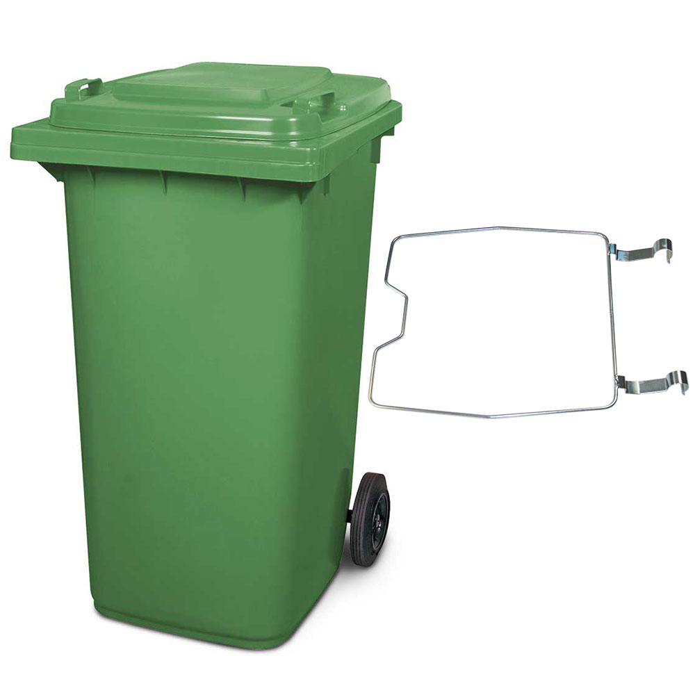 Brb Mülltonne Mgb 240 Liter, Mit Klemmring Für Müllsäcke (grün)