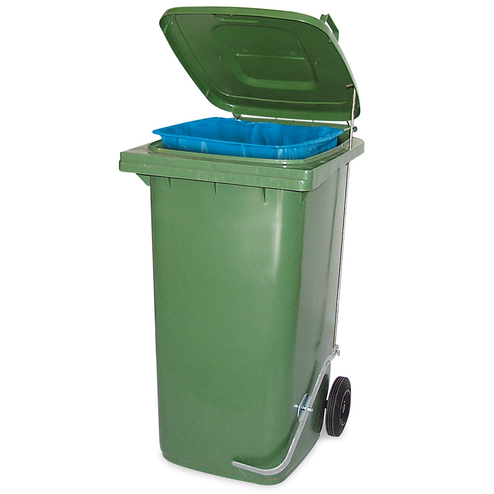 Brb Müllbehälter Mit Fußpedal U. Klemmring, 240 Liter (grün)