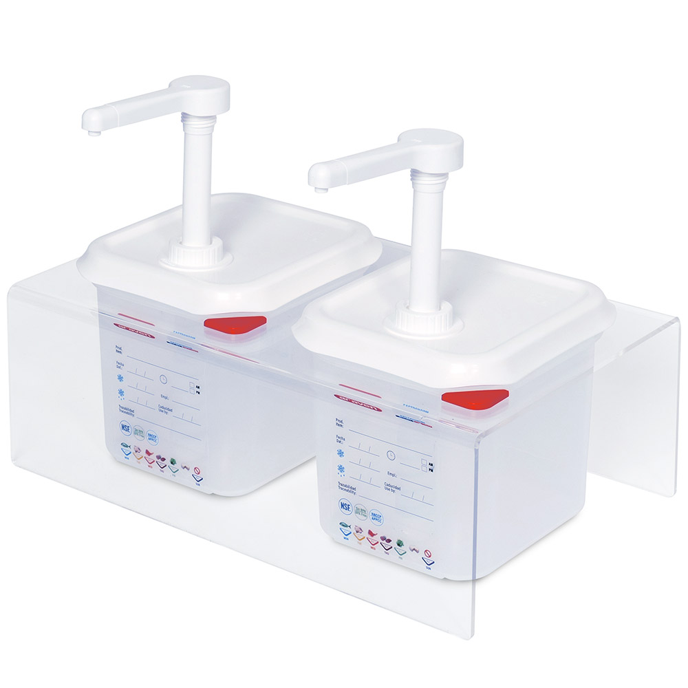 Brb Soßenspender Set 2x Gn1/6 Mit Transparenter Halterung