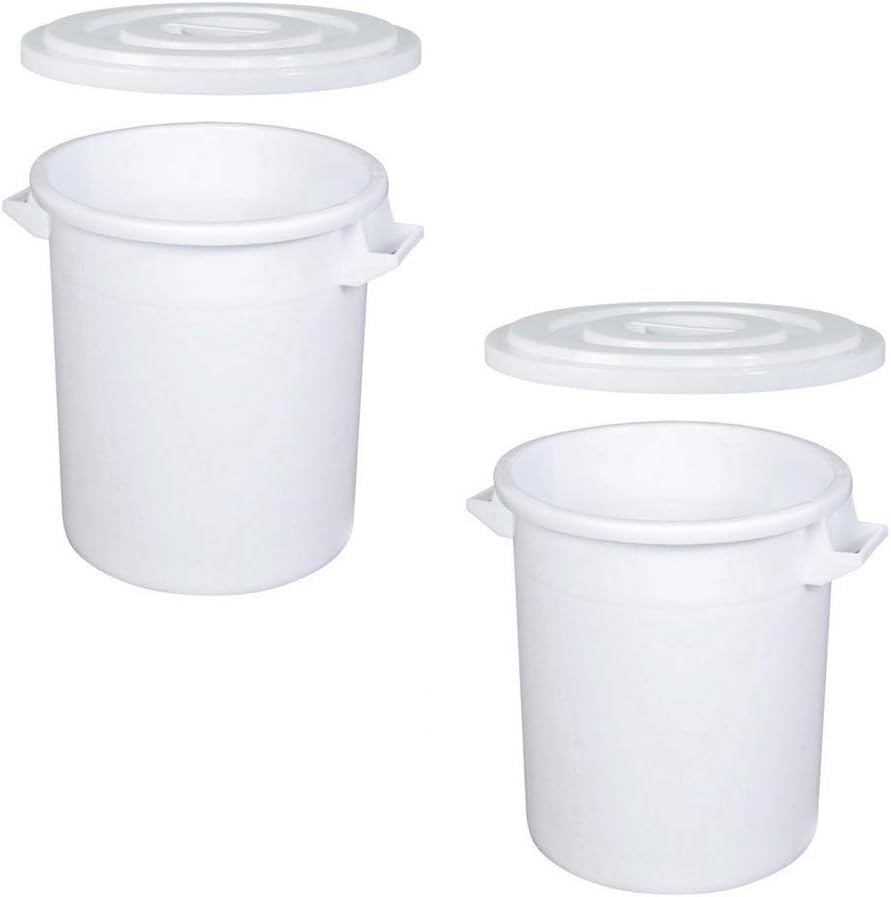 Brb 2x 50 Liter Futtertonne/vorratstonne Für Trockenfutter, Mit Deckel, Lebensmittelecht