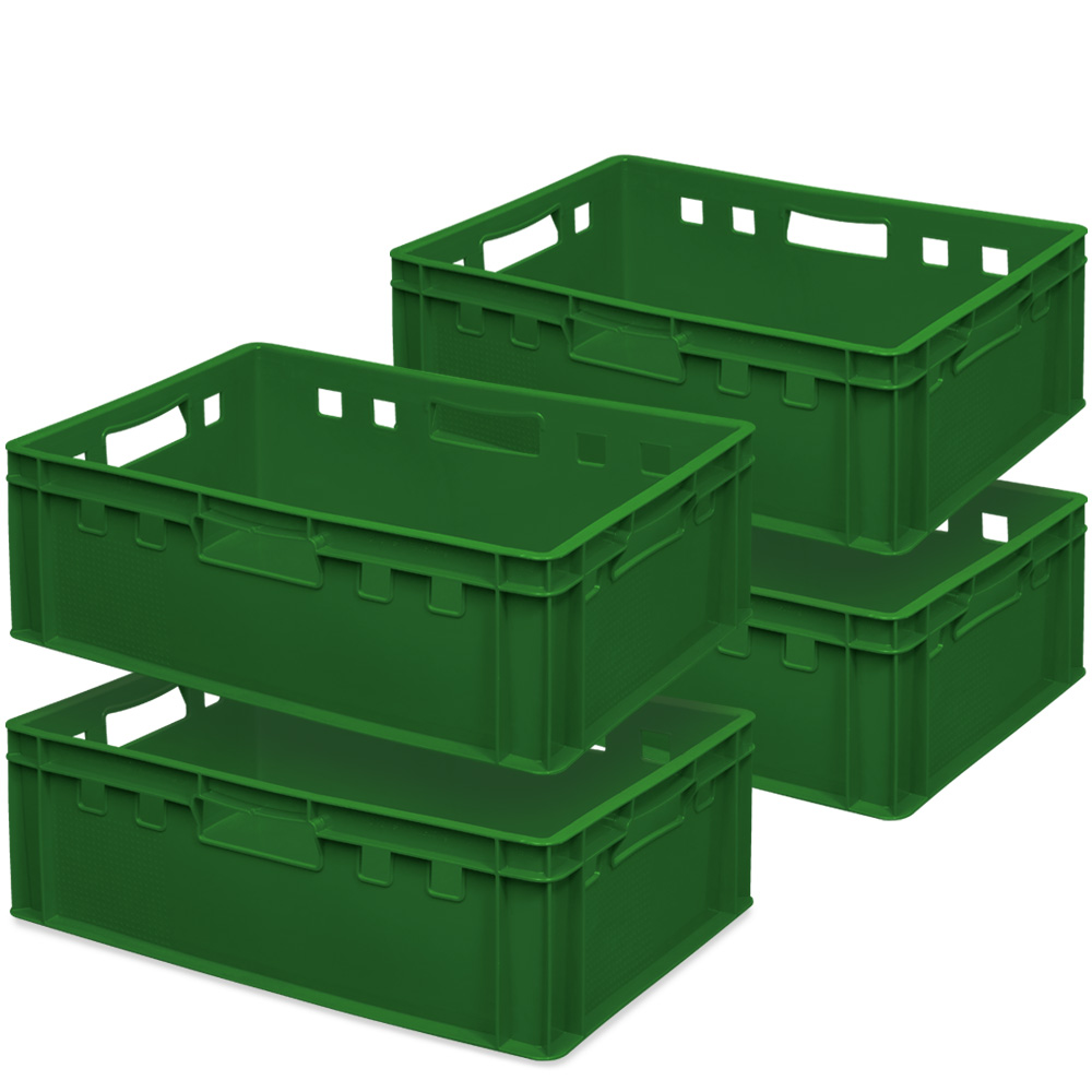 Brb 4x Fleischkasten E2, Lxbxh 600x400x200 Mm, Pe-hd, Lebensmittelecht (grün)