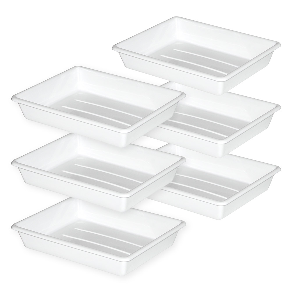 Brb 6x Kunststoffschale, Pp, Lxbxh 225x175x42 Mm, 0,4 Liter, Weiß