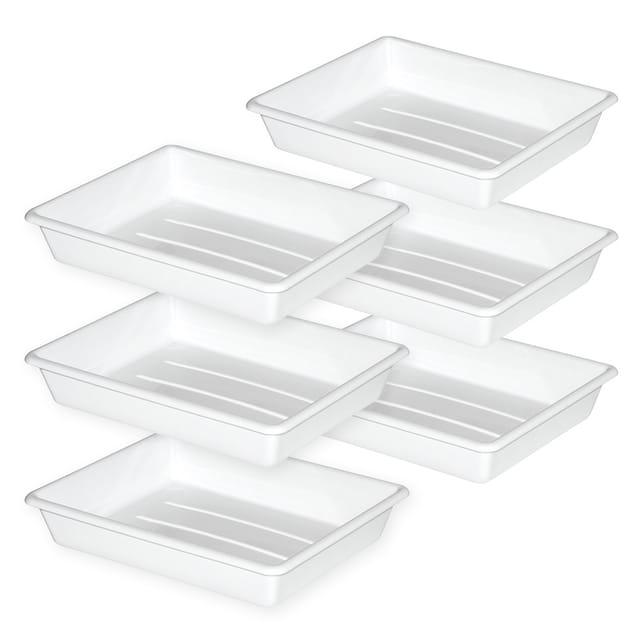 Brb 6x Kunststoffschale, Pp, Lxbxh 225x175x42 Mm, 0,4 Liter, Weiß