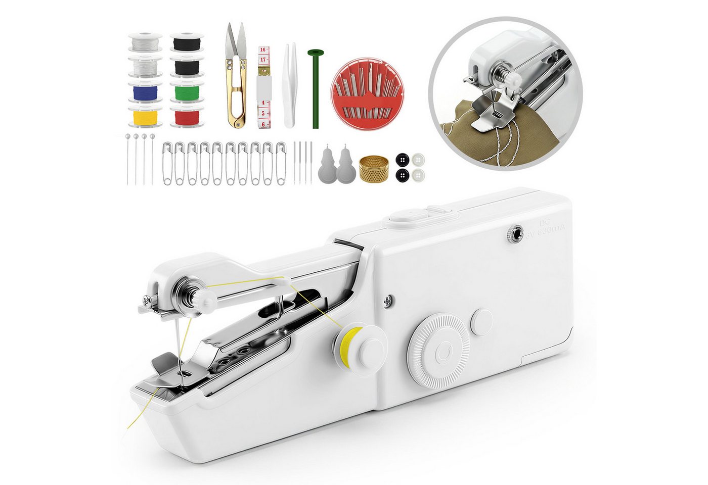 Handnähmaschine, Nähmaschine Elektrische Mini Handnähmaschine Für Anfänger Und Erwachsene, Schnelles Nähen Stitch , Tragbare Nähmaschine Mit Nähartikeln Für Zuhause, Reisen, Heimwerken