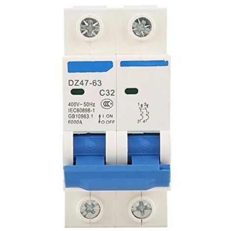 Bunthaus Dz47-63 Miniatur-leistungsschalter 32a 2p 4ka 220/380v Stromleckage-überlast-kurzschlussschutz