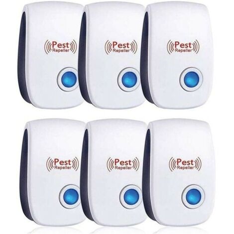 Bunthaus Ultraschall-abwehrmittel, Ultraschall-mäuseabwehr 6er-pack, Ultraschall-mäuse- Und Rattenabwehrmittel, Wirksam Gegen Mäuse, Ratten, Fliegen, Mücken, Schädlinge, Spinnen, Kakerlaken, Sicher Un