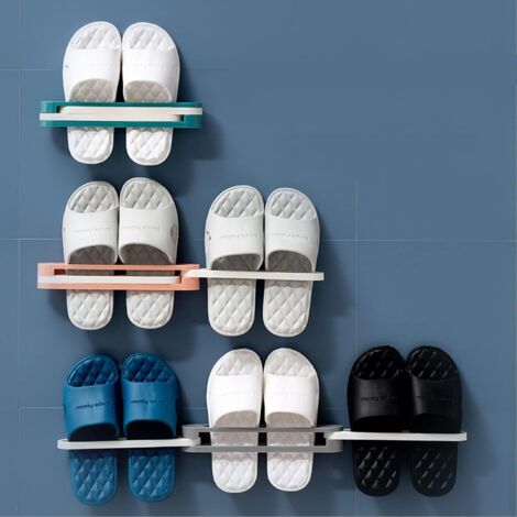 Bunthaus An Der Wand Montiertes Schuhregal, Aufbewahrung, Handtuchhalter, Kein Bohren Nötig, Faltbares, An Der Wand Montiertes Schuhregal, Geeignet Für Multifunktionales, Wasserdichtes Badezimmer, Sch
