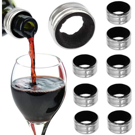 Bunthaus 10 Stück Anti-tropf-ring, Edelstahl-anti-tropf-ring, Alkohol-stopp-ring, Filz, Auslaufsicher, Anti-überlauf, Langlebig, Edelstahl – Stop-anti-tropf-ring Für Restaurant, Haushalt