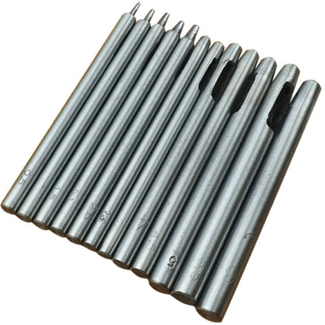 Bunthaus 10 Stück Leder-lochstanzer, Hohlstanzer, Lederstanzer, Runder Stahl-hohlstanzer-set, Leder-hohllochstanzer-werkzeuge Für Uhrenarmband, Gürtel, 0,5 Mm–5 Mm