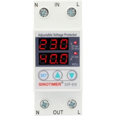 Bunthaus Spannungs-stromschutz, Einphasiger Intelligenter Stromschutz, Einstellbarer Überspannungs-unterspannungs-stromschutz, 230 Vac(63a)