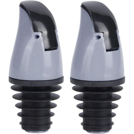 Bunthaus Ölflaschen-ausgießer-stopper, 2 Stück, Ölflaschen-ausgießer-stopper Für Wein, Sojasauce, Essigflaschen, Küchenzubehör (grau)