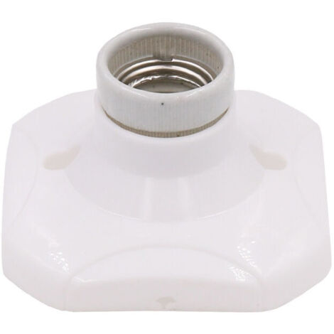 Bunthaus E27-led-lampenfassung, E27-keramikfassung Und Kunststoffsockel, E27-wandfassung, Weiße E27-fassung Mit Ring Für Eingangs-/decken-/balkonbeleuchtung