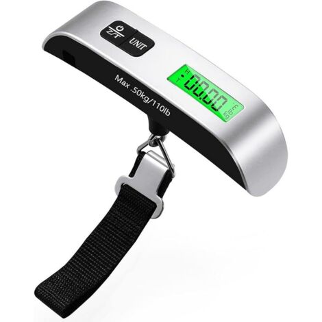 Bunthaus Elektronische Gepäckwaage, Tragbare Reisekofferwaage, Temperaturmessfunktion, Tarafunktion Max 50 Kg/110 Lb Für Reisen