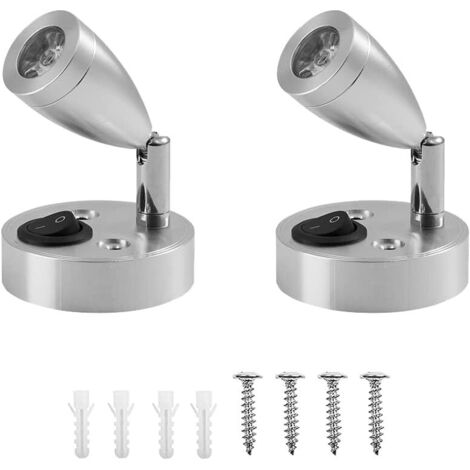 Bunthaus 12-v-led-spot-leseleuchte, 2 Stück, Caravan-innenbeleuchtung, 3-w-led-wohnmobil-leseleuchten Mit Schalter, Automatische Led-innenbeleuchtung Für Wohnmobil, Camper Van