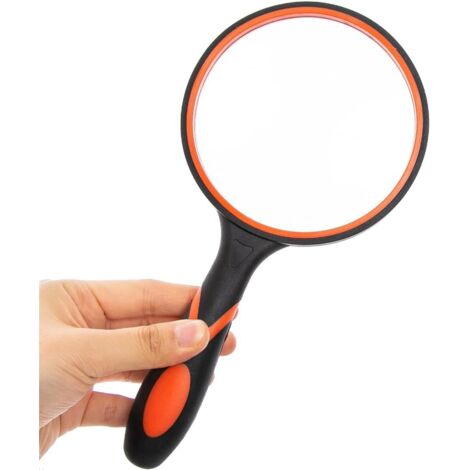 Bunthaus 10-fache Handleselupe Mit Reinigungstuch – 50-mm-vergrößerungslinse Mit Rutschfestem, Weichem Griff Für Ältere Menschen, Zum Lesen Von Büchern, Zeitungen Und Zum Erkunden Der Natürlichen Hobb