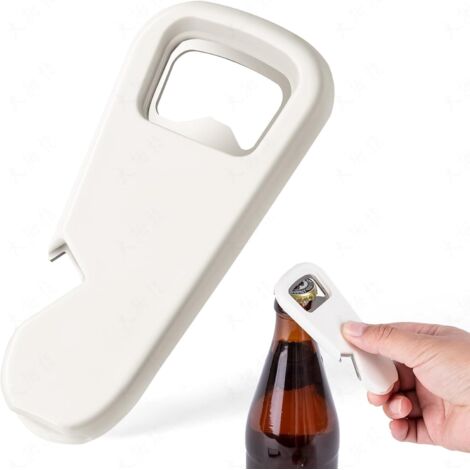 Bunthaus Multifunktionaler Bierflaschenöffner: 3-in-1 Magnetischer Flaschenöffner – Manueller Flaschenöffner Aus Edelstahl – Weißer Dosenöffner Zum Aufkleben Auf Den Kühlschrank