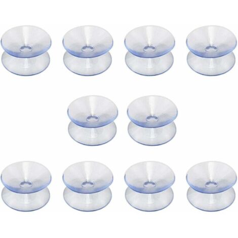 Bunthaus Doppelseitige Saugnäpfe, Kompatibel Mit Glastischplatten, 10er-pack Hakenlose Saugnäpfe Für Spiegel, Multifunktional, Doppelseitig, Rutschfestes Glas (20 Mm)
