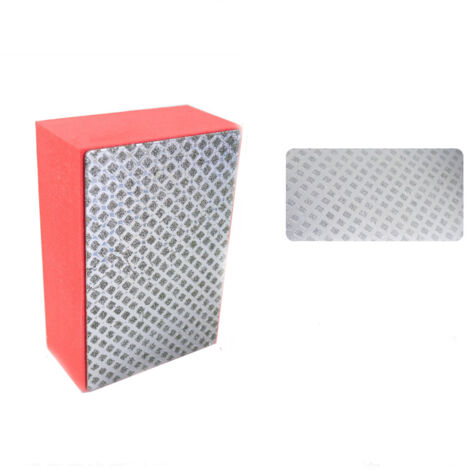 Bunthaus Handpolierpads, 4er-set, Körnung 60, Volldiamant-schleifblock Zum Schleifen Von Fliesen, Glas, Stein, Marmor, Keramik Und Metall (rot, 90 × 60 × 30 Mm)