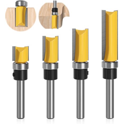 Bunthaus Set Mit 4 Fräsern 8 Mm, Metallfräser Für Holz, Für Massivholz, Professionelles Schneidwerkzeug Für Spanplatten, Mdf Usw.