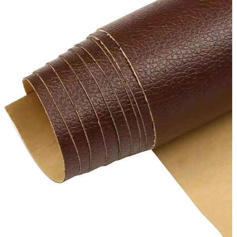 Bunthaus Selbstklebender Reparaturflicken Aus Kunstleder, Einfach Anzubringendes Und Zu Entfernendes Lederreparaturband, Für Sofas, Möbel, Autositze, Braun, 35 Cm X 137 Cm