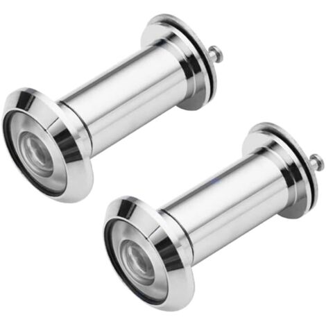 Bunthaus Türspion, 2 Stück, Türspion, 16 Mm Großer Betrachtungswinkel, Mit Abdeckung, Für 40 Mm Bis 65 Mm Dicke Türen Für Zuhause, Büro, Hotel (silber)