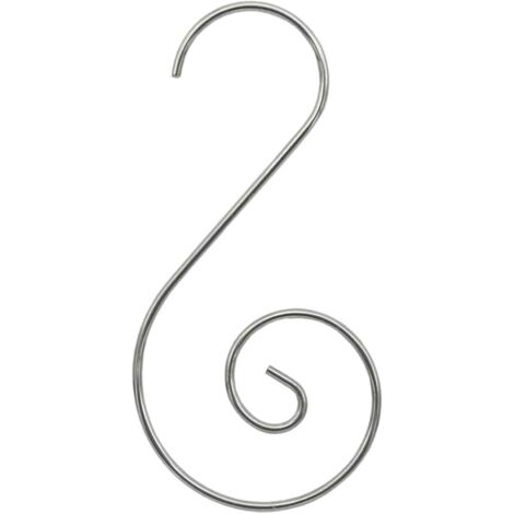 Bunthaus 5er-pack Ornamenthaken, 1,2 X 20 X 50 Mm Dekorative Metallhaken, Zur Verwendung Für Weihnachtsdekorationen, Partys, Blumenarrangements Oder Sammlerstücke (silber)