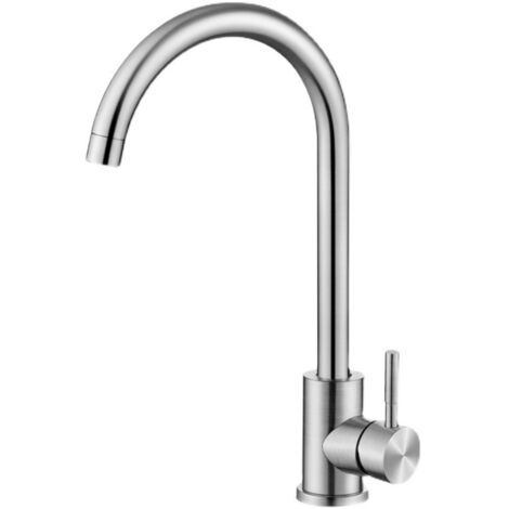 Bunthaus X Mischbatterie Für Küchenspüle Aus Edelstahl Für Heißes Und Kaltes Wasser, (silber, 355 Mm)