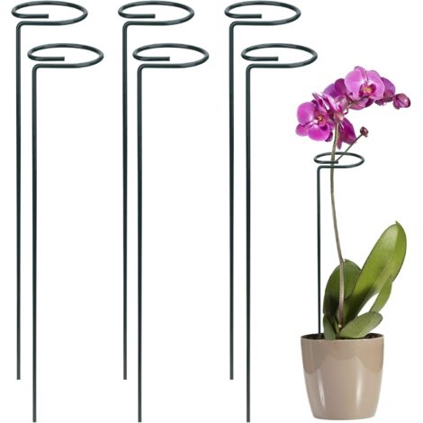 Bunthaus Pflanzenstütze, 6 Stück, Pflanzenstütze, Metallring, Gartenstützring Für Pflanzen, Blumen, Gemüse, 40 Cm
