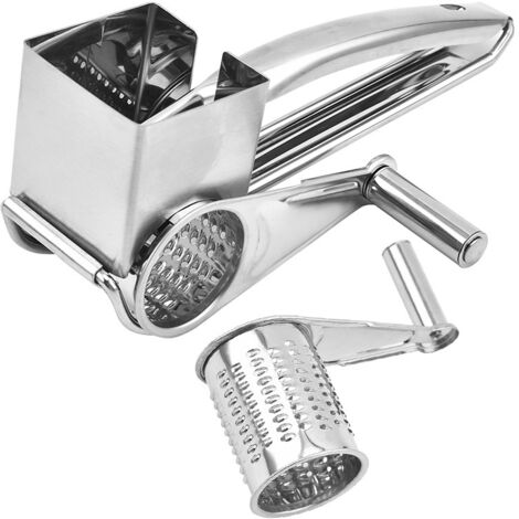 Bunthaus Rotierende Käsereibe Aus Edelstahl, Professionelle Handgeführte Käsereibenmühle, Kleine Haushaltsreibenmühle Mit Multifunktionalem Trommelmesser, Rotierender Küchenscheibenzerkleinerer
