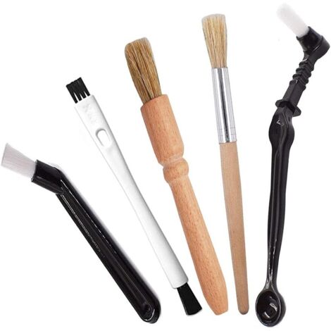Bunthaus 5-teiliges Professionelles Kaffeebürsten-set Mit Holz-reinigungsbürste Und Nylon-espressobürste Für Kaffeemaschine