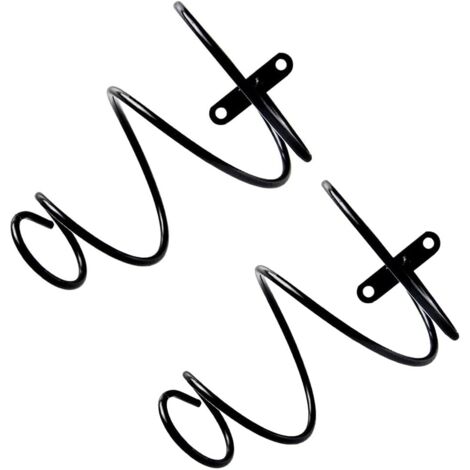 Bunthaus Set Mit 4 Wandmontierten Weinflaschenhaltern, Spiralförmiges Weinpräsentationsregal Aus Metall, Schwarz