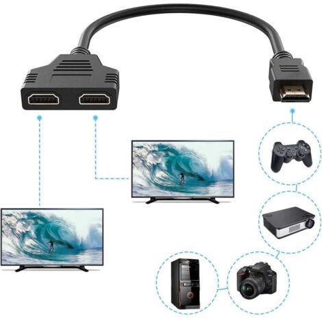 Bunthaus Hdmi 1 Stecker Auf Zwei Hdmi 2 Buchsen Splitterkabel-adapterkonverter Für Dvd/hdtv/lcd-monitore Und Projektoren