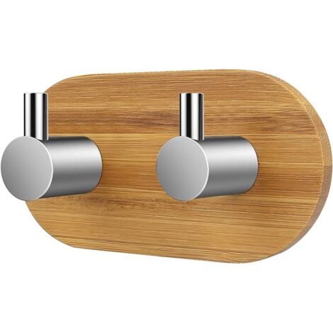 Bunthaus Klebehaken, Wandhaken Für Badezimmer, Handtuchhalter, Haken, Küche, Schlafzimmer, Stockhaken, Bambus Und Edelstahl